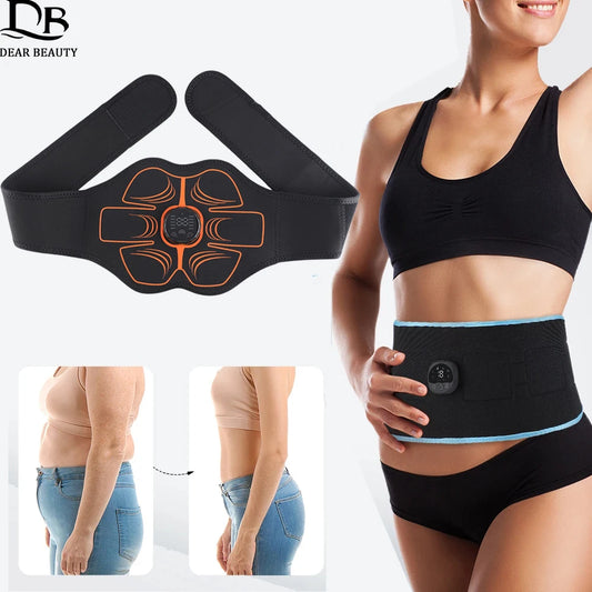 EMS Muscle Stimulator Belt Lose Weight Fat Burning Abdominal Trainer Lazy Fitness Exercise Slimming Massager Pad For Men Women