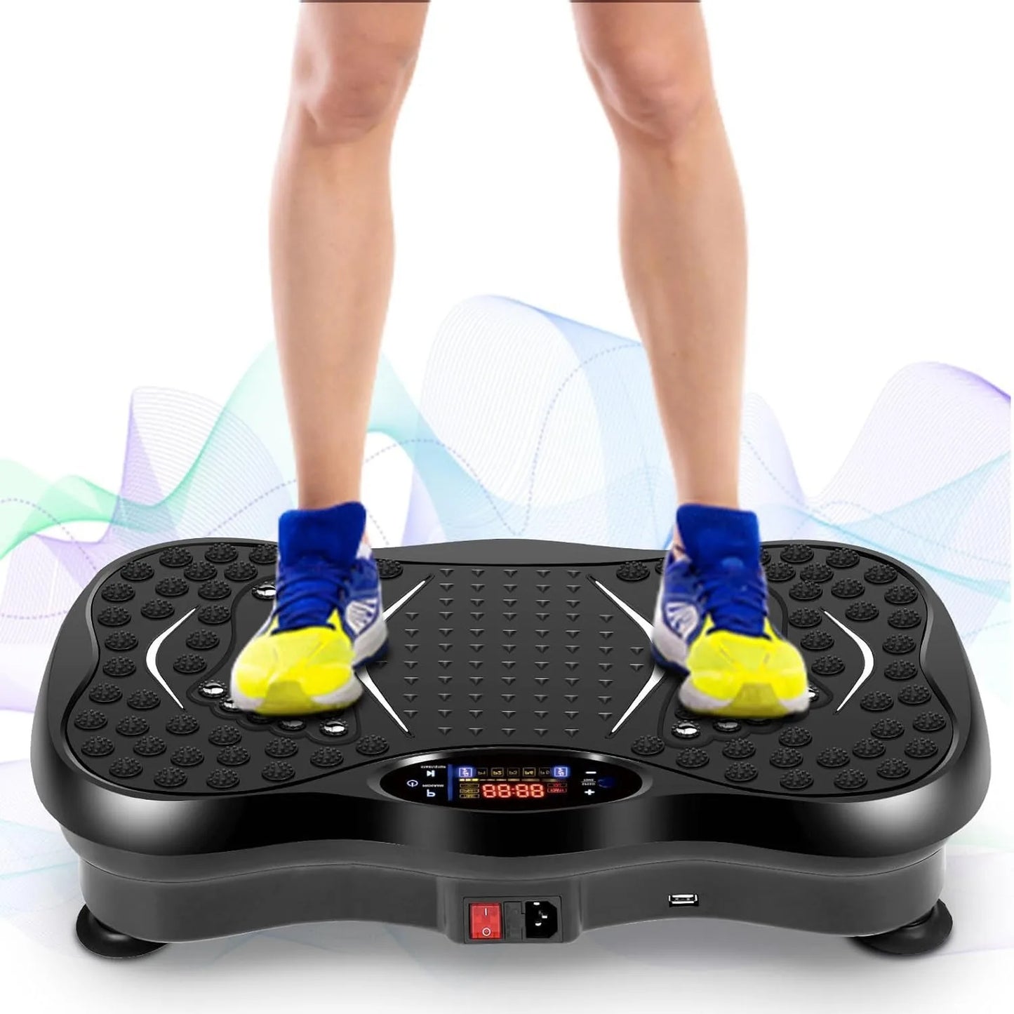 Vibration Plate Exercise Machine, Vibration Fitness Trainer with Bluetooth ,  Home Exercise Equipment for Fitness Body Toning