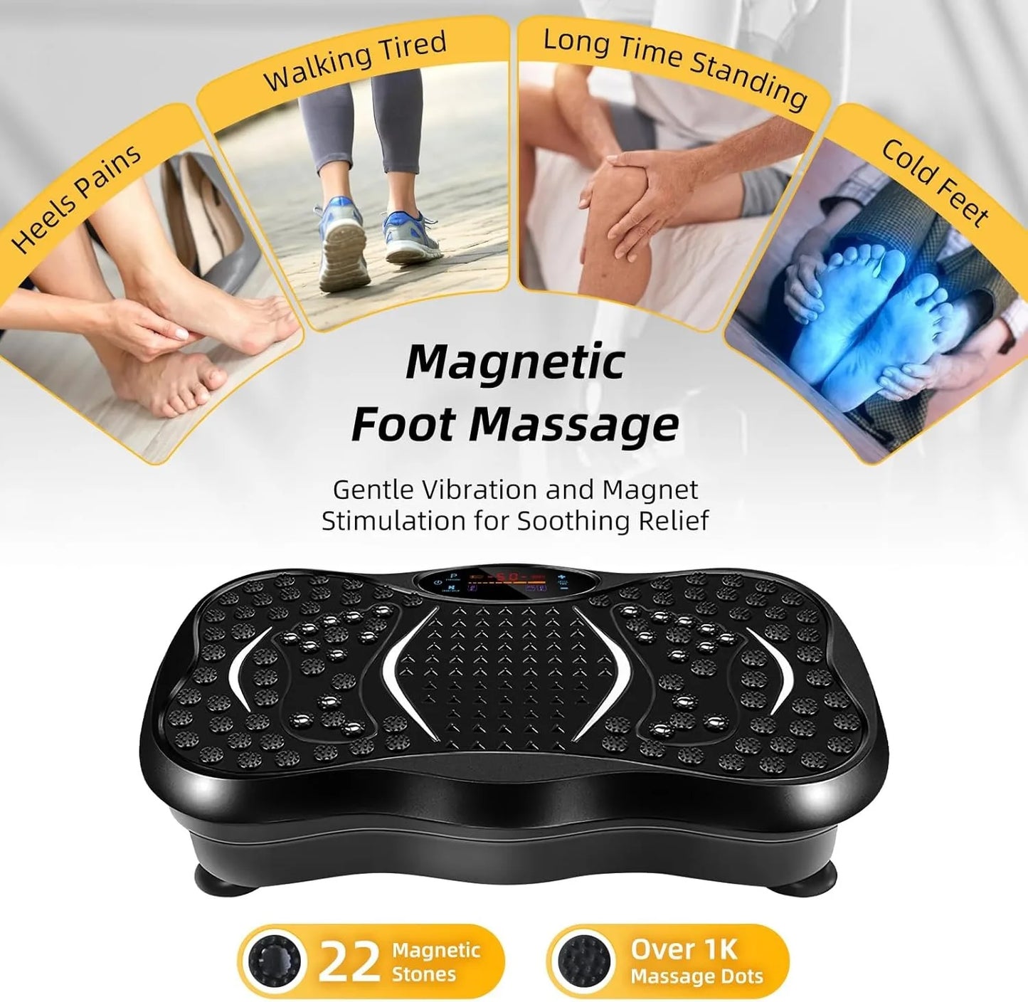 Vibration Plate Exercise Machine, Vibration Fitness Trainer with Bluetooth ,  Home Exercise Equipment for Fitness Body Toning