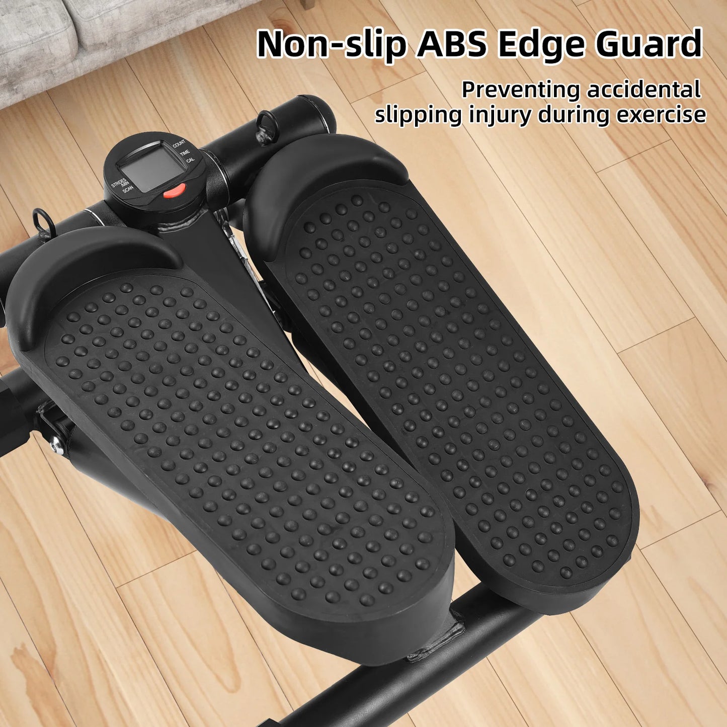 Mini Stepper For Exercise At Home With Resistance Bands LCD Display Capacity 100kg Stair Stepper