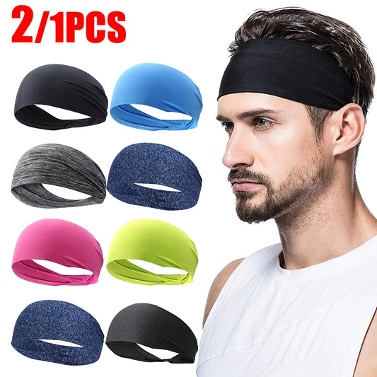 Sports Headband Quick Dry Gym Yoga Sweatband for Men Women Soft Elastic Hairbands Workout Fitness Head Band Yoga Accessories