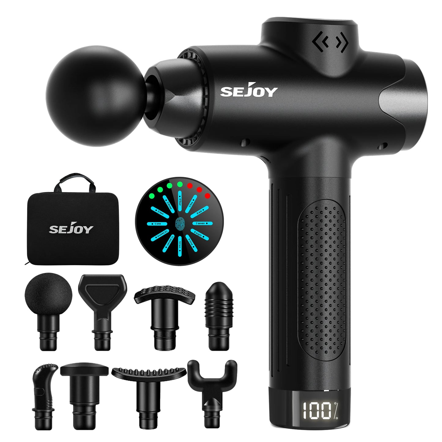 Sejoy Portable Massage Gun for Full Body Relief USB Rechargeable Ideal for Back Neck Muscles Perfect Holiday Gift for Men Women