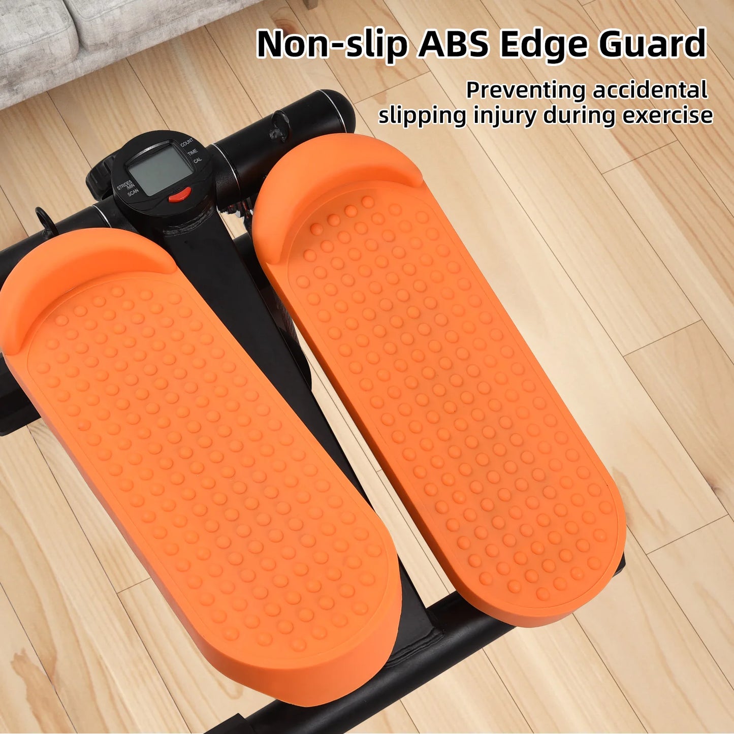 Mini Stepper For Exercise At Home With Resistance Bands LCD Display Capacity 100kg Stair Stepper